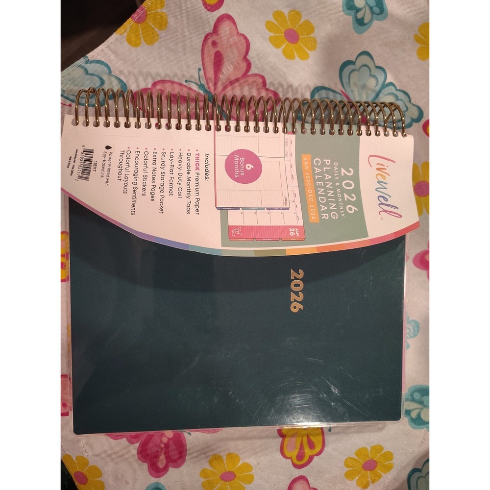Livewell 2026 Daily and Monthly Planner Calendar, January 2026 - December 202...